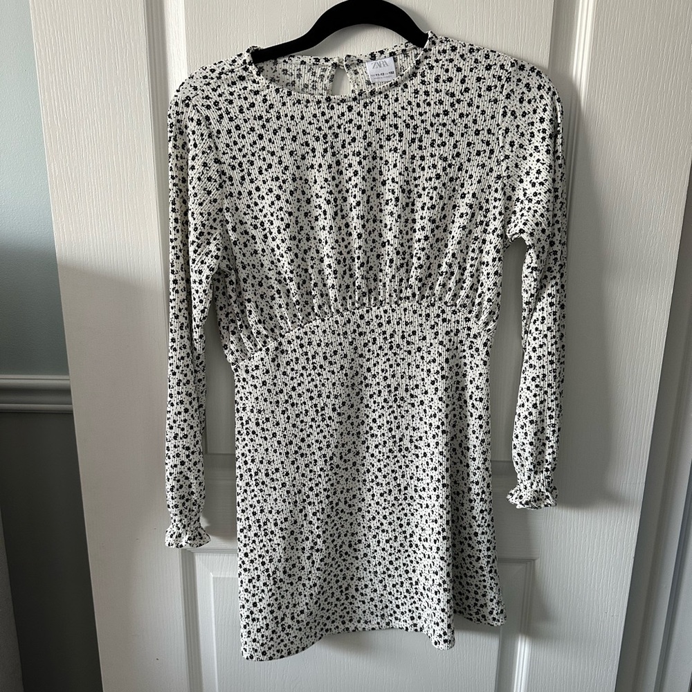 Zara Girls Floral Long Sleeve Dress - Size Girls 11-12